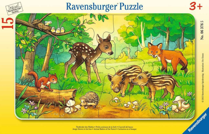 Ravensburger pusle 15-osaline Forest animals