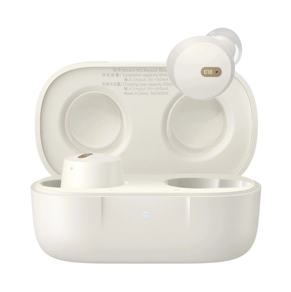 Baseus kõrvaklapid Bowie E18 Headset True Wireless Stereo TWS In-Ear Calls/Music USB Type-C Bluetooth valge