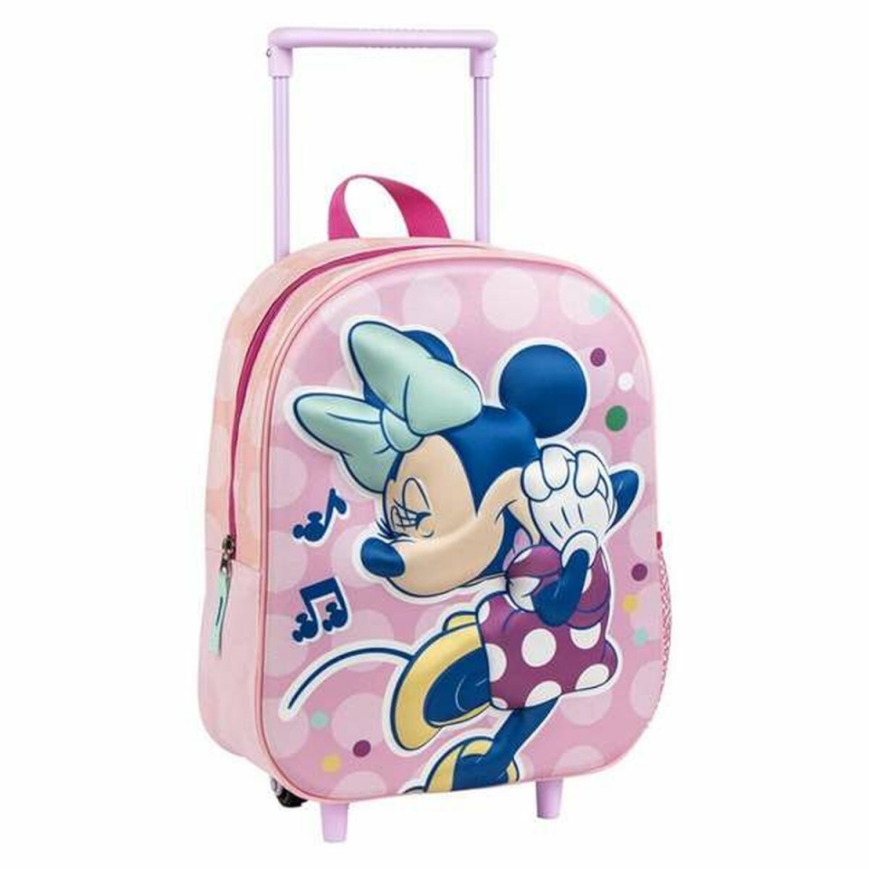 Disney ratastega 3D-seljakott roosa 25.0x31.0x10.0cm