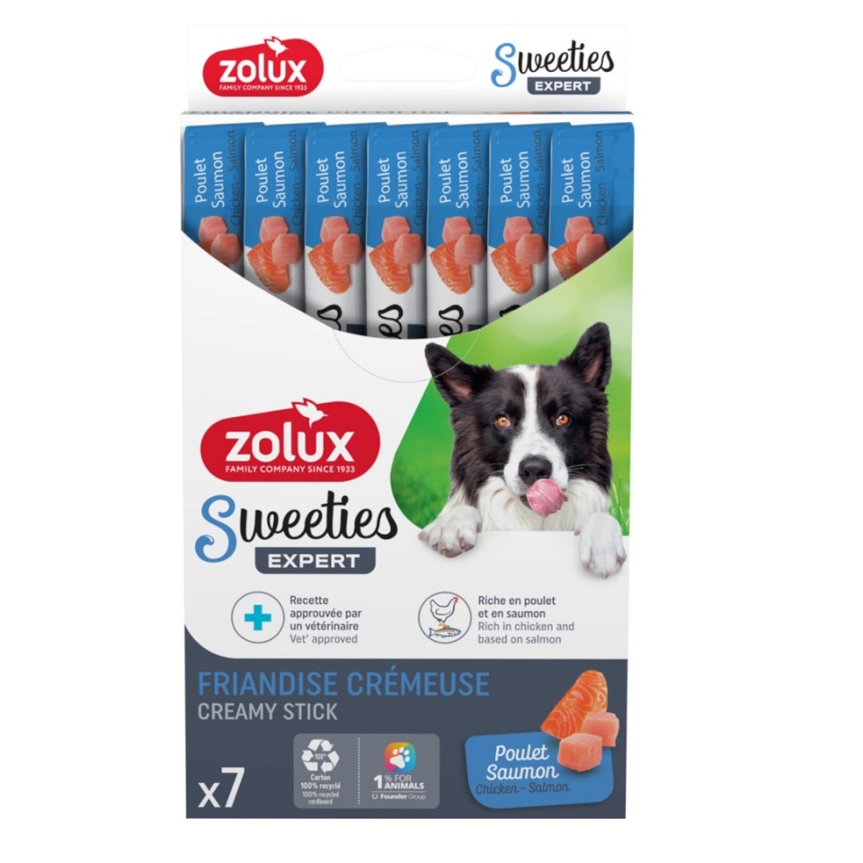 Zolux maius koerale Sweeties with Salmon and Chicken, 7x14g