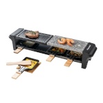 Bestron elektrigrill Raclette with Natural Grill Stone and Grill Plate ARG200BW, must