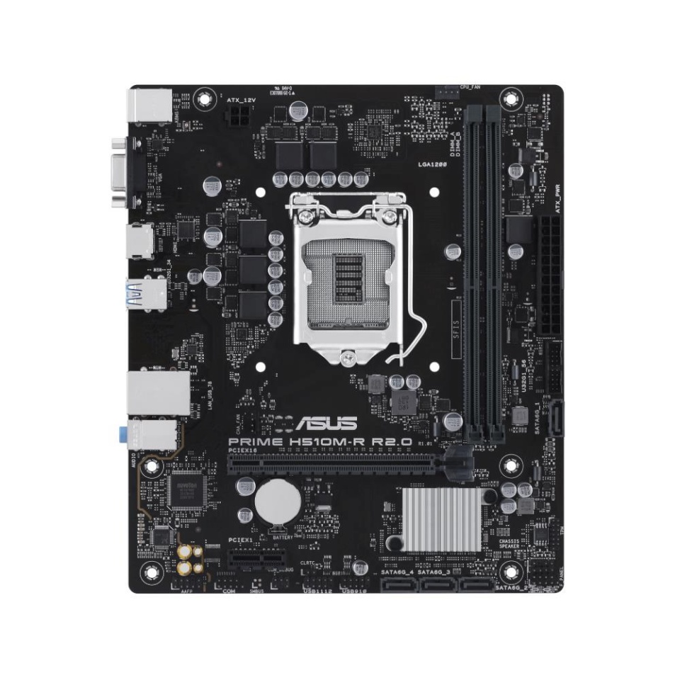 ASUS emaplaat PRIME H510M-R R2.0-SI,LGA1200, DDR4, mATX