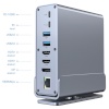GEMBIRD A-CF-COMBO15-01 USB Type-CF 15-in-1 multi-port adapter (USB hub AF-ports v.2x2 + v.3x3, Type-CF + HDMIx2 + DisplayPort + PD + card reader + GigaLAN + 3.5 mm audio), hall