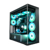Arctic korpus Xtender VG (must, Tempered Glass x 2, Klar-Glas)