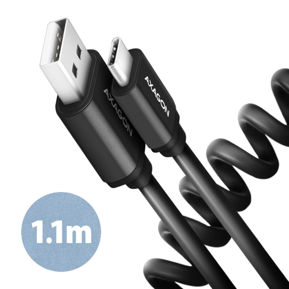 Axagon kaabel BUCM-AM20TB Cable Twist er USB-C USB-A, 1.1