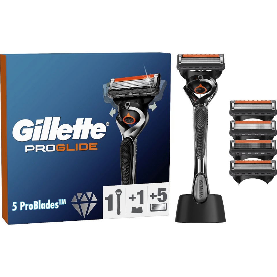 Gillette raseerija Fusion5 ProGlide Shaving Device with 5 Inserts, must