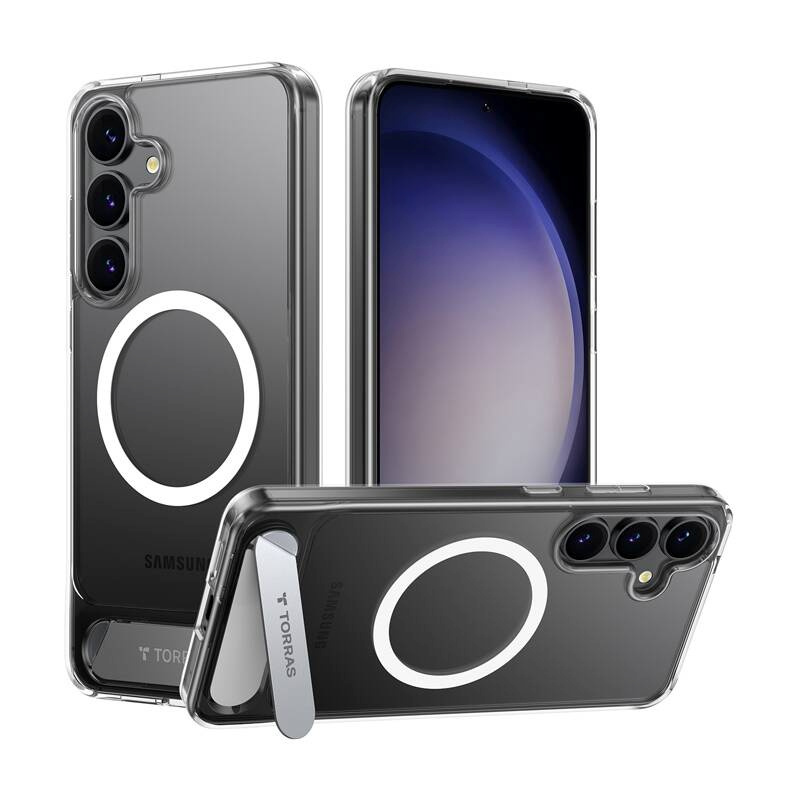 Torras kaitsekest Pstand Series phone case for Samsung S25 (transparent)