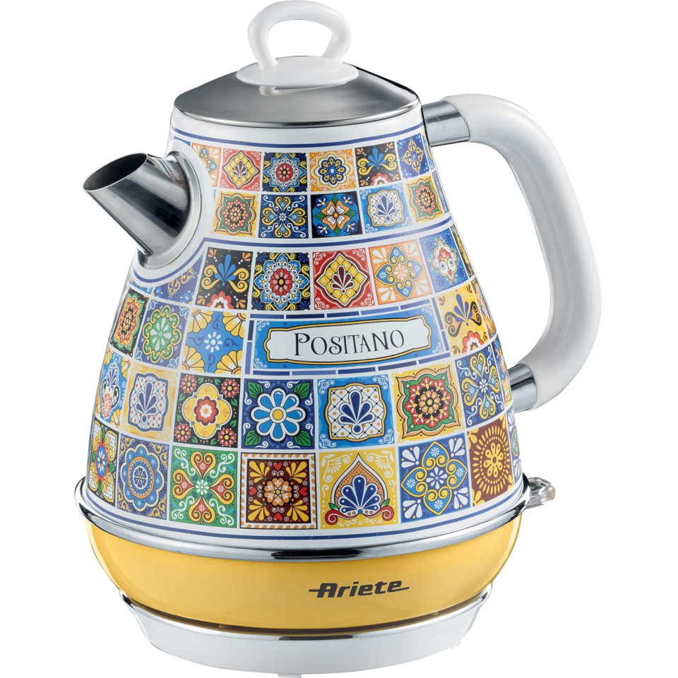 Ariete veekeetja Positano Water Kettle, 1,7L, valge/kollane