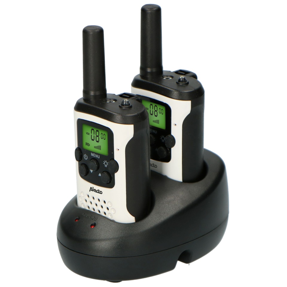 Alecto Walkie Talkie 2er Set 7 km Reichweite, valge/must