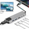 GEMBIRD A-CM-COMBO5-06 USB-C 6-in-1 multi-port adapter (AF and Type-C Hub + HDMI + PD+LAN)