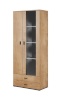 Cama Meble vitriinkapp display cabinet SOHO S6 2D2S lefkas oak/must