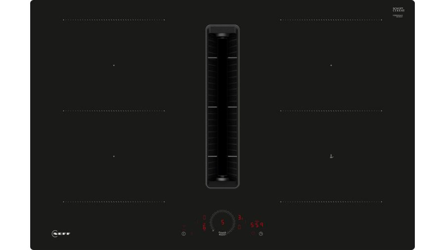 Neff õhupuhastiga pliidiplaat V58NHQ4L0 Induction Hob, 80cm, 622 m3/h, must