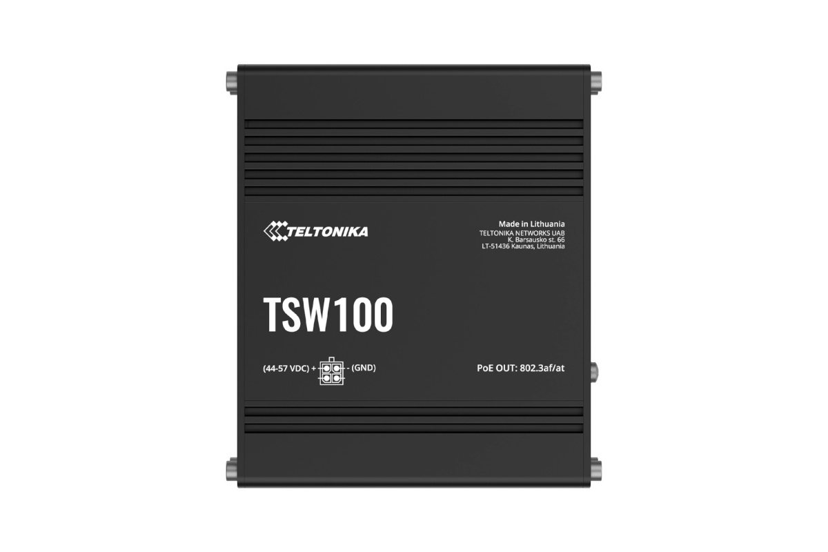Teltonika switch Ethernet | TSW100 | Unmanaged | Wall-mountable
