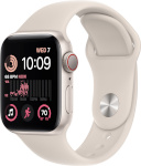 Apple Watch SE (2022) GPS + Cellular 40mm Starlight Aluminium Case with Starlight Sport Band - Regular