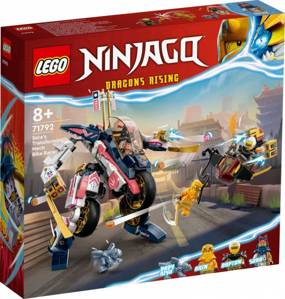 Lego klotsid Ninjago 71792 Sora's Transforming Mech Bike Racer