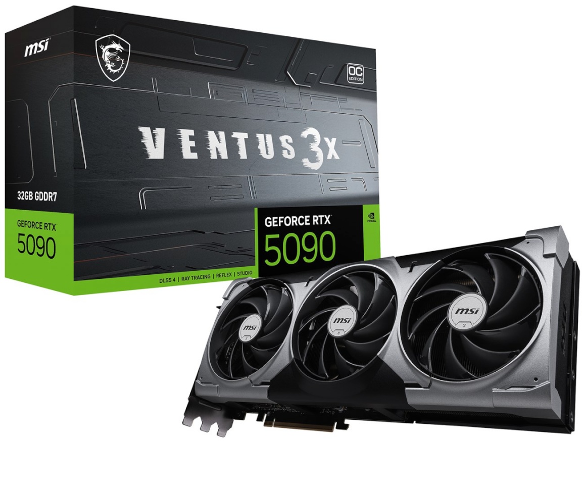 MSI videokaart nVidia GeForce VENTUS RTX 5090 32G 3X OC 32 GB GDDR7