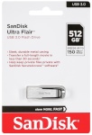 Sandisk mälupulk Cruzer Ultra Flair 512GB USB 3.0 150MB/s SDCZ73-512G-G46