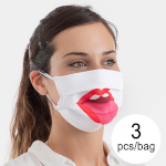 Luanvi hügieeniline taaskasutatav kangasmask/riidemask Tongue Suurus M Pakis 3tk