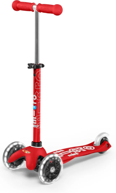 Micro tõukeratas Mini Deluxe LED, punane