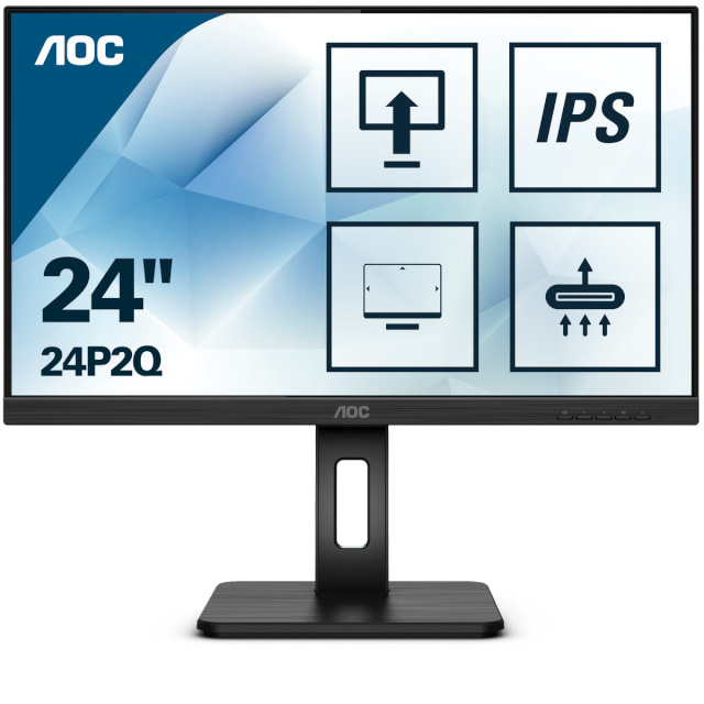 AOC monitor 24P2Q 23.8 inch IPS DP DVI HDMI USB Pivot