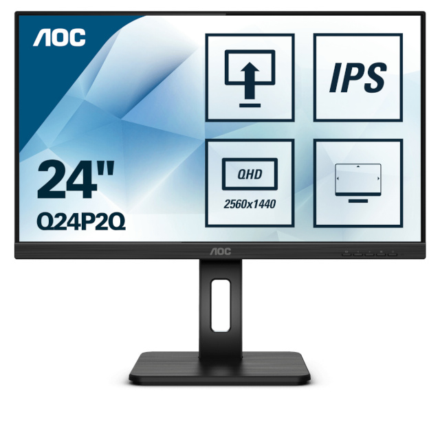 AOC monitor Q24P2Q 23.8 IPS HDMI DP USB Pivot