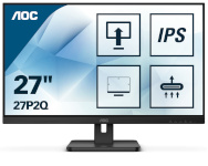 AOC monitor 27P2Q 27 inch IPS DVI HDMI DP USB Pivot