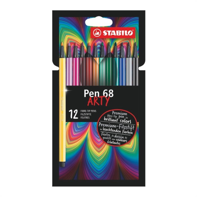Stabilo tindipliiats Stabilo pen 68, 12 värvi