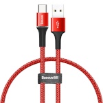 Baseus kaabel Halo Data Cable USB For Type-C 3A 0.25m Red, punane