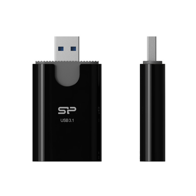 Silicon Power mälukaardilugeja Combo 2in1 USB 3.1 must