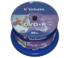 Verbatim toorikud DVD+R 16x 4.7GB 50tk Cake Box Printable 43512
