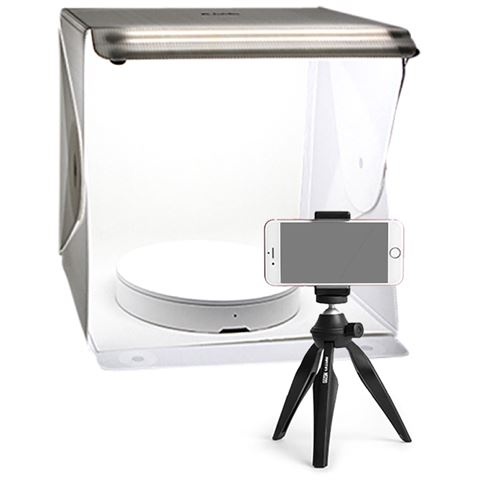 OrangeMonkie valguskuubik Mini Turntable Foldio360 with LED photo tent and tripod