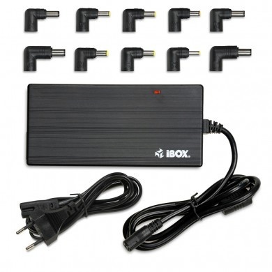 iBox laadija Universal Notebook Power Supply IUZ90WA 90W Automatic, Slim, must