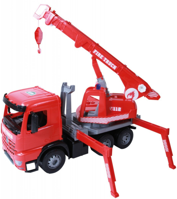 Lena tuletõrjeauto 02175EC Fire Crane Truck 70cm Single, pruun 