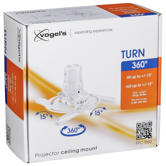 Vogels laekinnitus projektorile PPC 1500 valge Projector Ceiling Mount