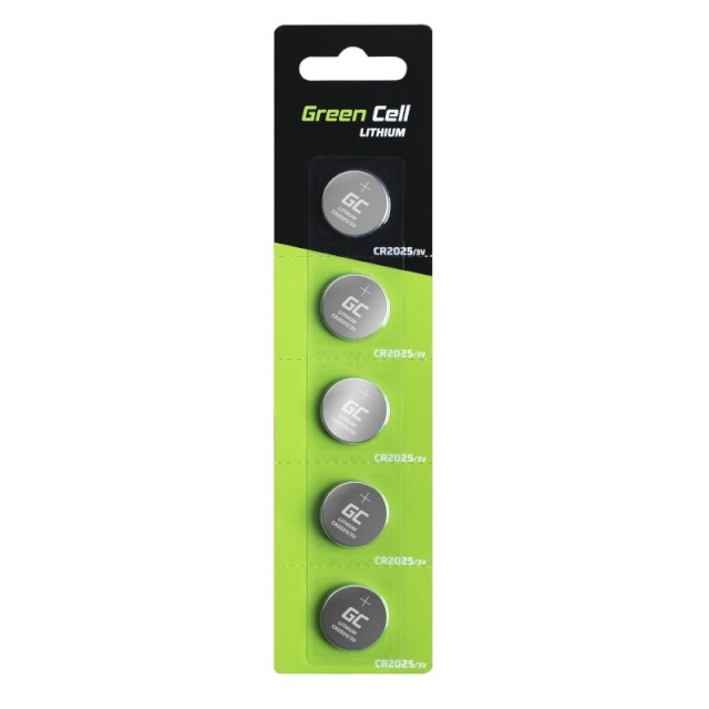 Green Cell patarei Lithium 5x CR2025 3V 160mAh