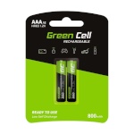 Green Cell patarei Rechargeable 2x AAA HR03 800mAh