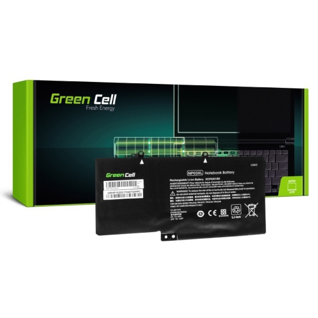 Green Cell sülearvuti aku for HP x360 11,4V 3400mAh