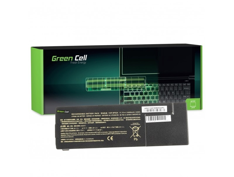 Green Cell sülearvuti aku for Sony Vaio PCG 11,1V 4400mAh