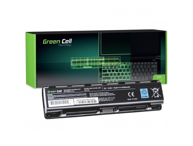 Green Cell sülearvuti aku for Toshiba C850 11,1V 4400mAh