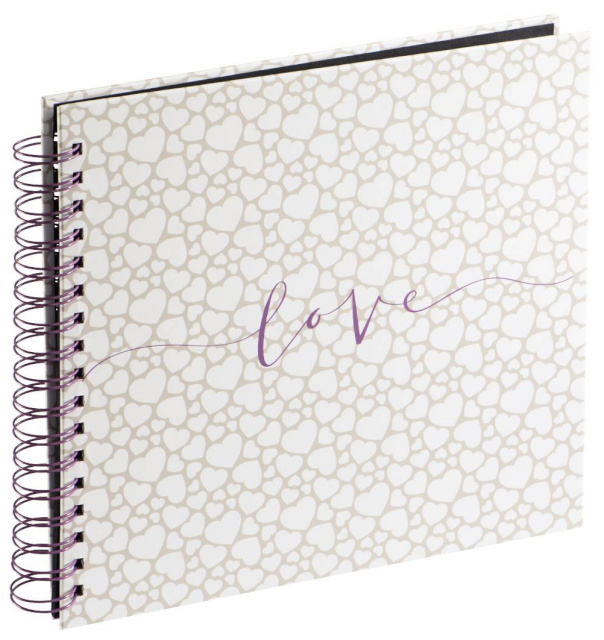 Hama fotoalbum Spiral Album "Romance", 28 x 24 cm (Wedding, mustad lehed)
