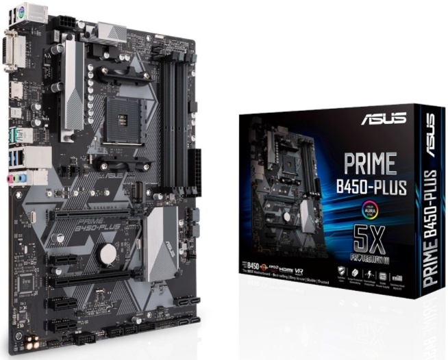 ASUS emaplaat PRIME B450-PLUS AMD AM4 DDR4 ATX, 90MB0YN0-M0EAY0