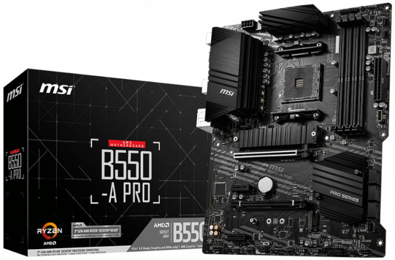 MSI emaplaat B550-A PRO AMD AM4 DDR4 ATX, 7C56-002R