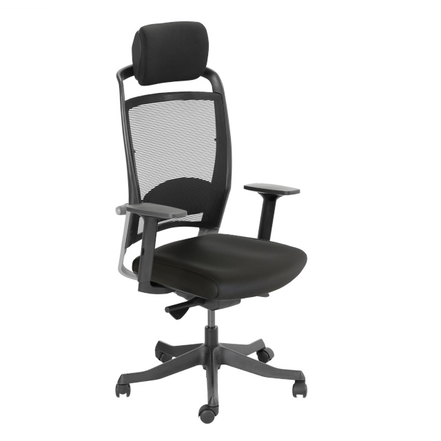 H4Y Töötool FULKRUM 62x70xH97-107cm, must nahk