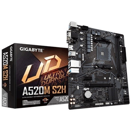 Gigabyte emaplaat A520M S2H, AMD, AM4, DDR4, mATX