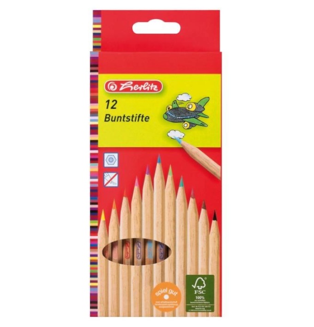 Herlitz värvipliiats 12 värvi Herlitz puit