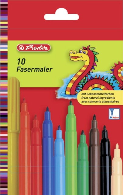 Herlitz viltpliiatsid 10 värvi