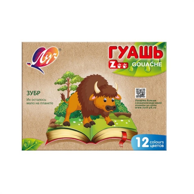 Luch guašš 12 värvi Luch 15ml Mini