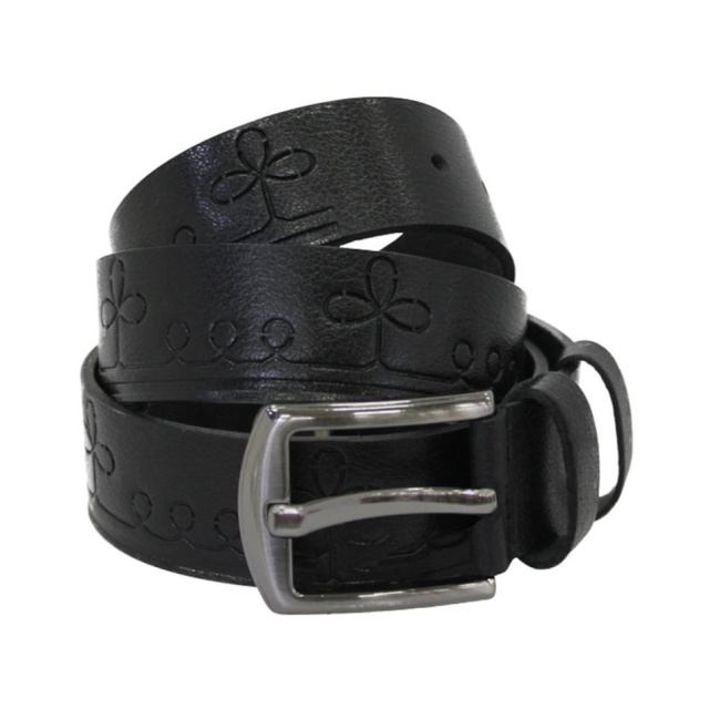 Bradley nahast püksirihm ETNO mulk must 3,5 x 125 cm