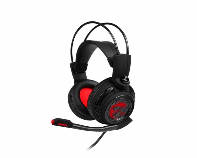 MSI DS502 Gaming Headset, Wired, must/punane