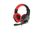 GENESIS ARGON 110 Gaming Headset, On-Ear, Wired, Microphone, must/punane